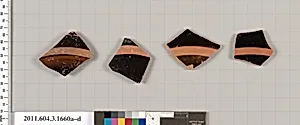Terracotta fragments of kylikes: Band or lip cups (drinking cups) by Unknown Artist