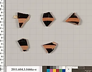Terracotta fragments of kylikes: Band or lip cups (drinking cups) by Unknown Artist