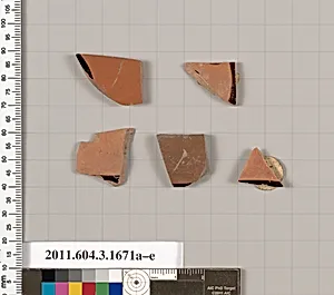 Terracotta fragments of kylikes: Band or lip cups (drinking cups) by Unknown Artist