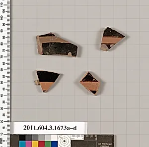 Terracotta fragments of kylikes: Band or lip cups (drinking cups) by Unknown Artist