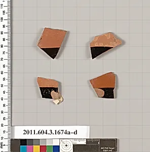 Terracotta fragments of kylikes: Band or lip cups (drinking cups) by Unknown Artist