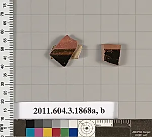 Terracotta fragments of kylikes: Band or lip cups (drinking cups) by Unknown Artist
