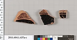Terracotta fragments of kylikes (drinking cups)