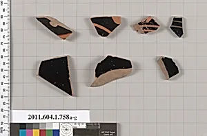 Terracotta fragments of kylikes (drinking cups)