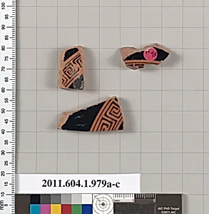 Terracotta fragments of kylikes (drinking cups)
