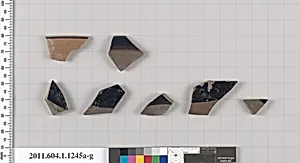 Terracotta fragments of kylikes (drinking cups)