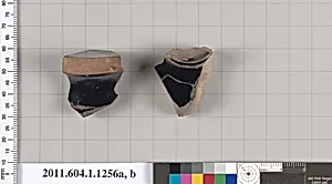 Terracotta fragments of kylikes (drinking cups)