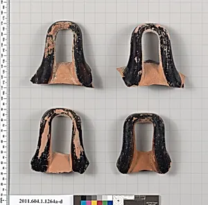 Terracotta fragments of kylikes (drinking cups)