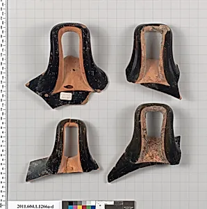 Terracotta fragments of kylikes (drinking cups)