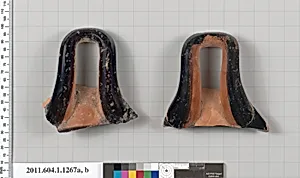 Terracotta fragments of kylikes (drinking cups)