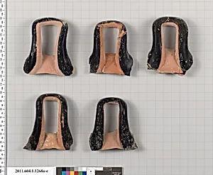 Terracotta fragments of kylikes (drinking cups)