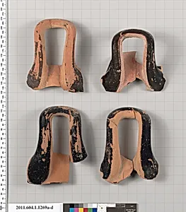 Terracotta fragments of kylikes (drinking cups)