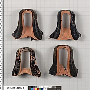 Terracotta fragments of kylikes (drinking cups)