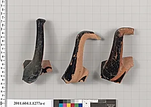 Terracotta fragments of kylikes (drinking cups)