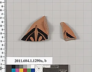 Terracotta fragments of kylikes (drinking cups)