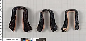 Terracotta fragments of kylikes (drinking cups)