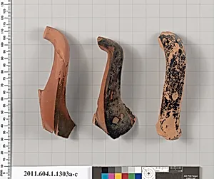 Terracotta fragments of kylikes (drinking cups)