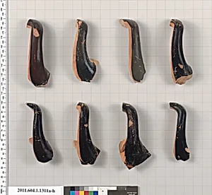 Terracotta fragments of kylikes (drinking cups)