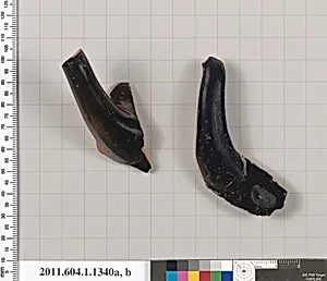 Terracotta fragments of kylikes (drinking cups)