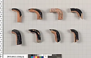 Terracotta fragments of kylikes (drinking cups)