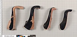 Terracotta fragments of kylikes (drinking cups)