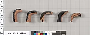 Terracotta fragments of kylikes (drinking cups)