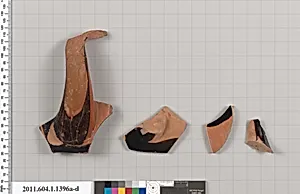 Terracotta fragments of kylikes (drinking cups)