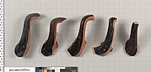 Terracotta fragments of kylikes (drinking cups)