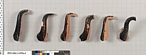 Terracotta fragments of kylikes (drinking cups)