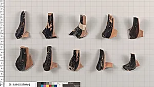 Terracotta fragments of kylikes (drinking cups)