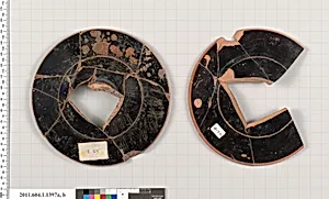 Terracotta fragments of kylikes (drinking cups)