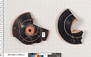 Terracotta fragments of kylikes (drinking cups)