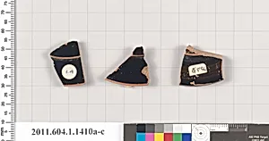 Terracotta fragments of kylikes (drinking cups)
