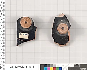 Terracotta fragments of kylikes (drinking cups)
