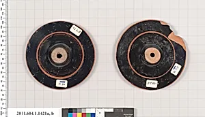 Terracotta fragments of kylikes (drinking cups)