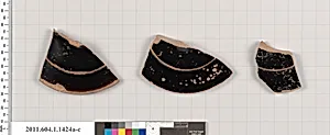 Terracotta fragments of kylikes (drinking cups)