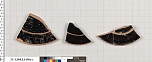 Terracotta fragments of kylikes (drinking cups)