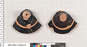 Terracotta fragments of kylikes (drinking cups)