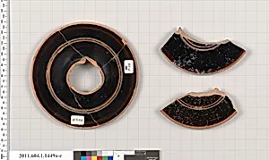 Terracotta fragments of kylikes (drinking cups)