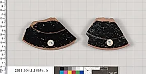 Terracotta fragments of kylikes (drinking cups)