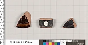 Terracotta fragments of kylikes (drinking cups)