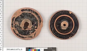 Terracotta fragments of kylikes (drinking cups)
