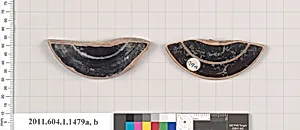 Terracotta fragments of kylikes (drinking cups)