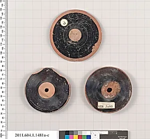 Terracotta fragments of kylikes (drinking cups)