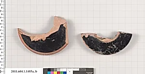 Terracotta fragments of kylikes (drinking cups)