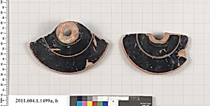 Terracotta fragments of kylikes (drinking cups)