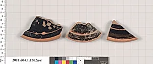 Terracotta fragments of kylikes (drinking cups)