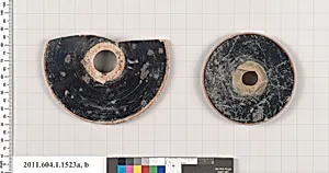 Terracotta fragments of kylikes (drinking cups)