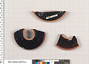 Terracotta fragments of kylikes (drinking cups)