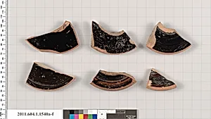 Terracotta fragments of kylikes (drinking cups)